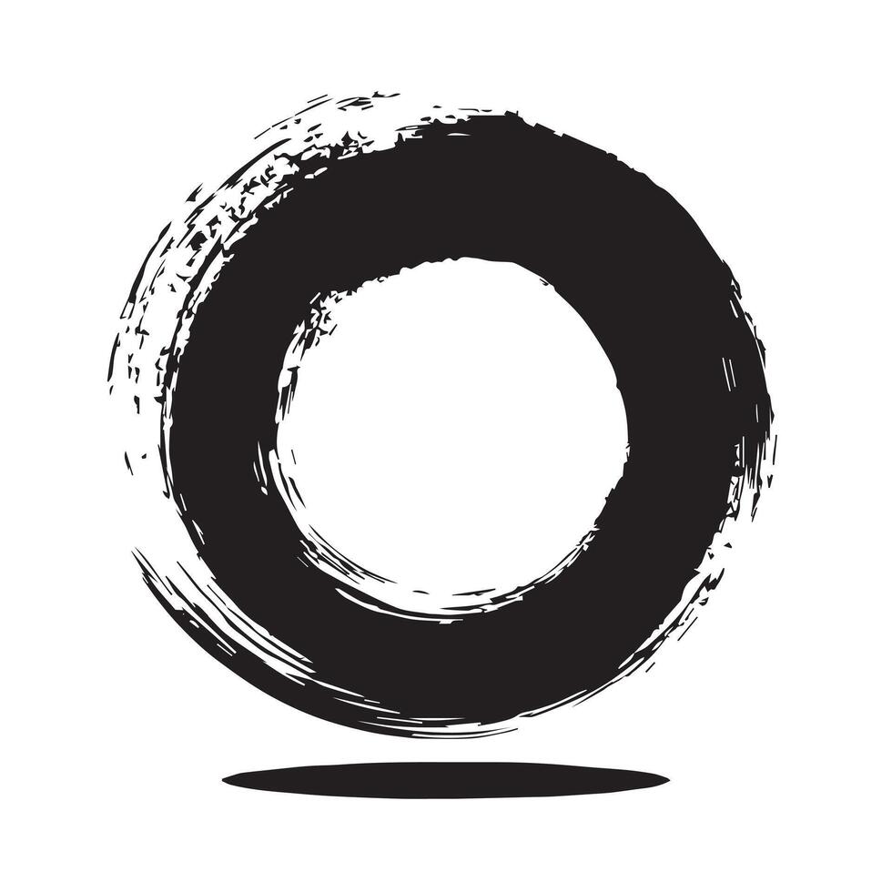 Abstract Monochrome Enso Stroke vector