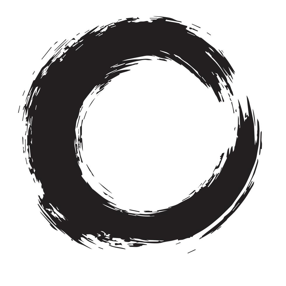 Zen Enso Brush Stroke Art vector