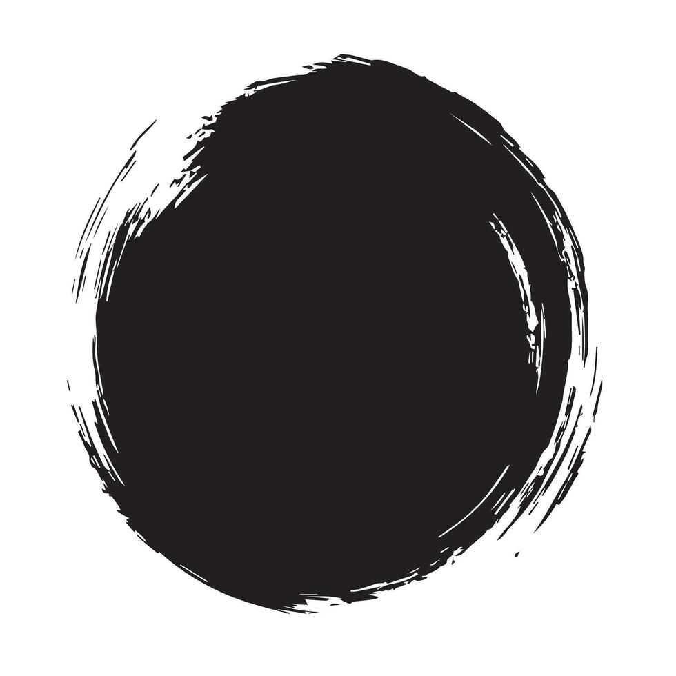 Thick Brush Enso Circle Art vector