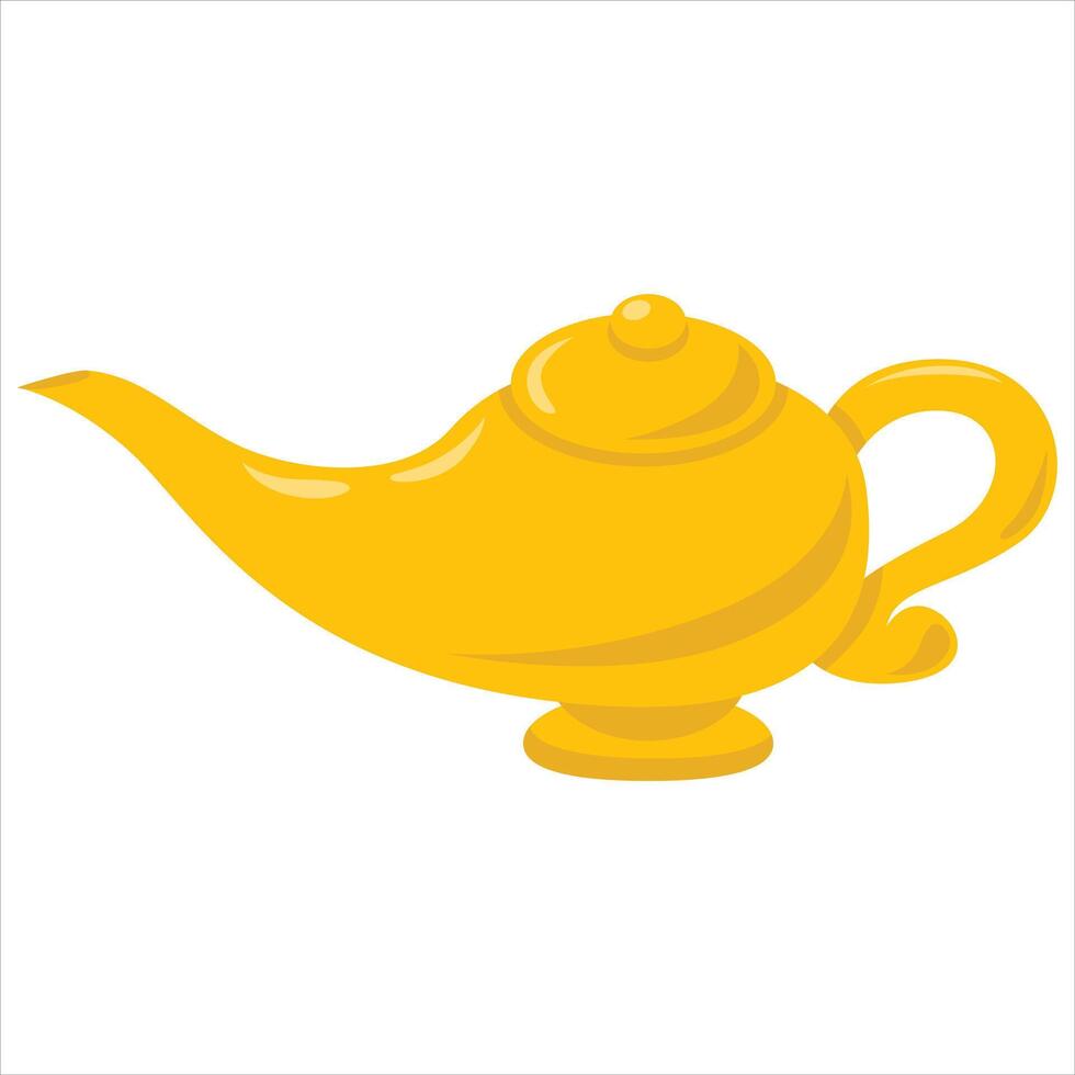 Illustration of a Yellow Genie Lamp vector