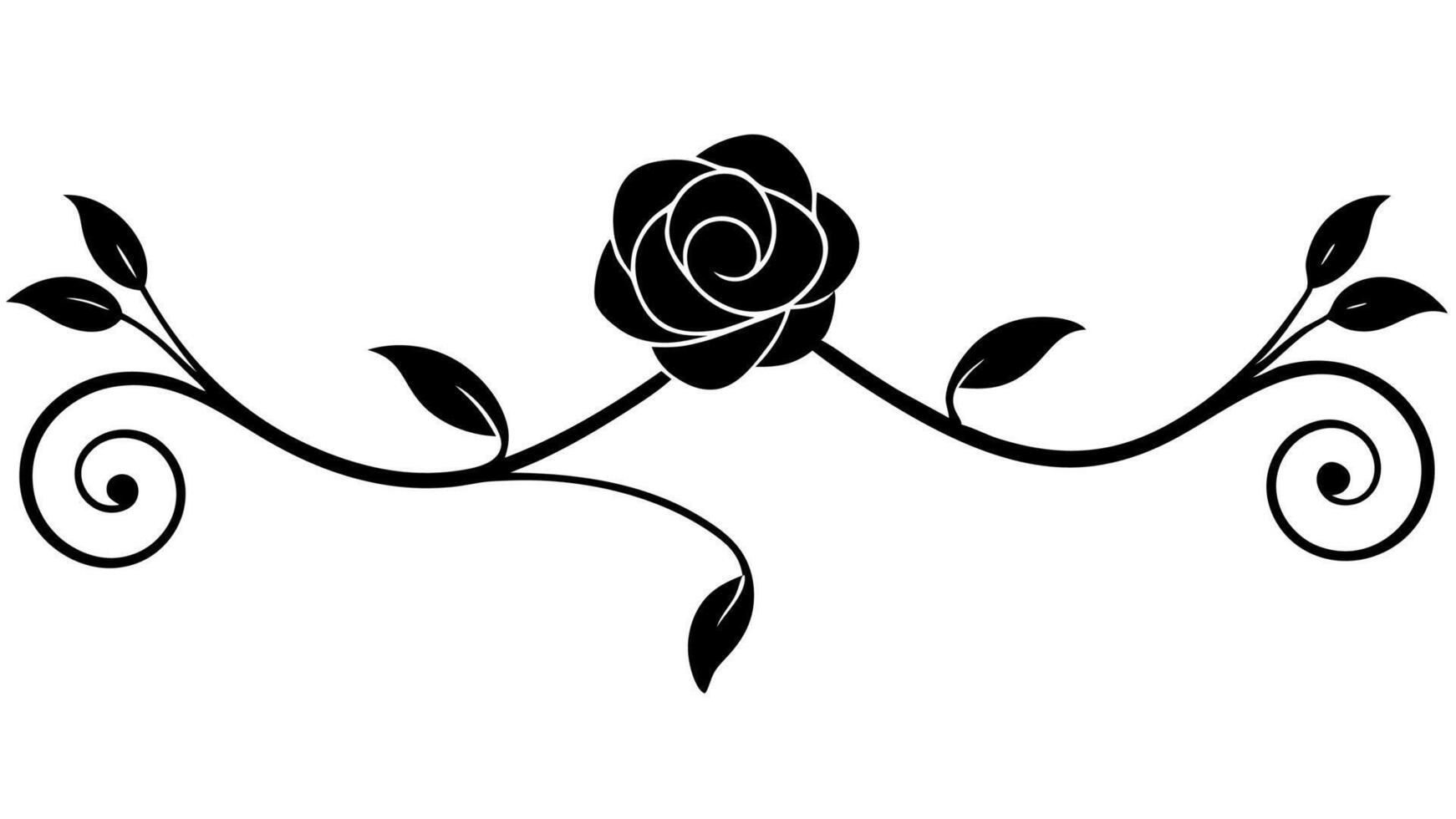 Elegant Floral Underline for Design and Decoration vector