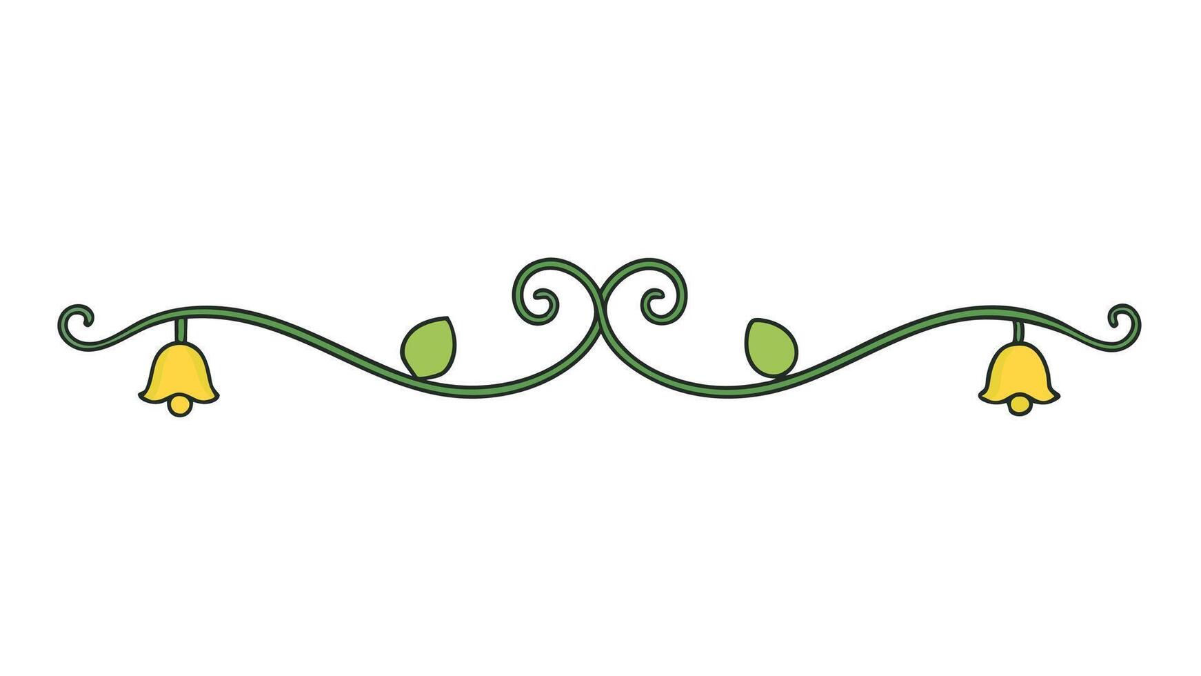 Decorative Floral Frame Underline for Creative Projects vector