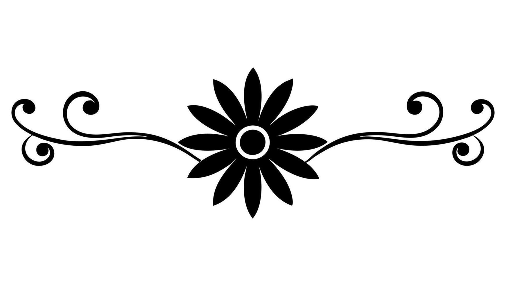 Ornament Silhouette Design Elegant Flower Pattern for Creative Art Lovers vector