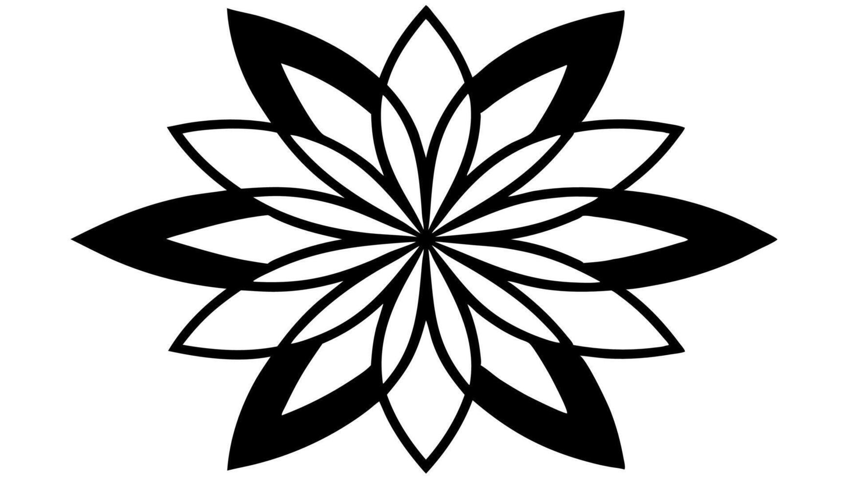 Flower Ornament Silhouette Perfect for Elegant Wedding Invitations vector