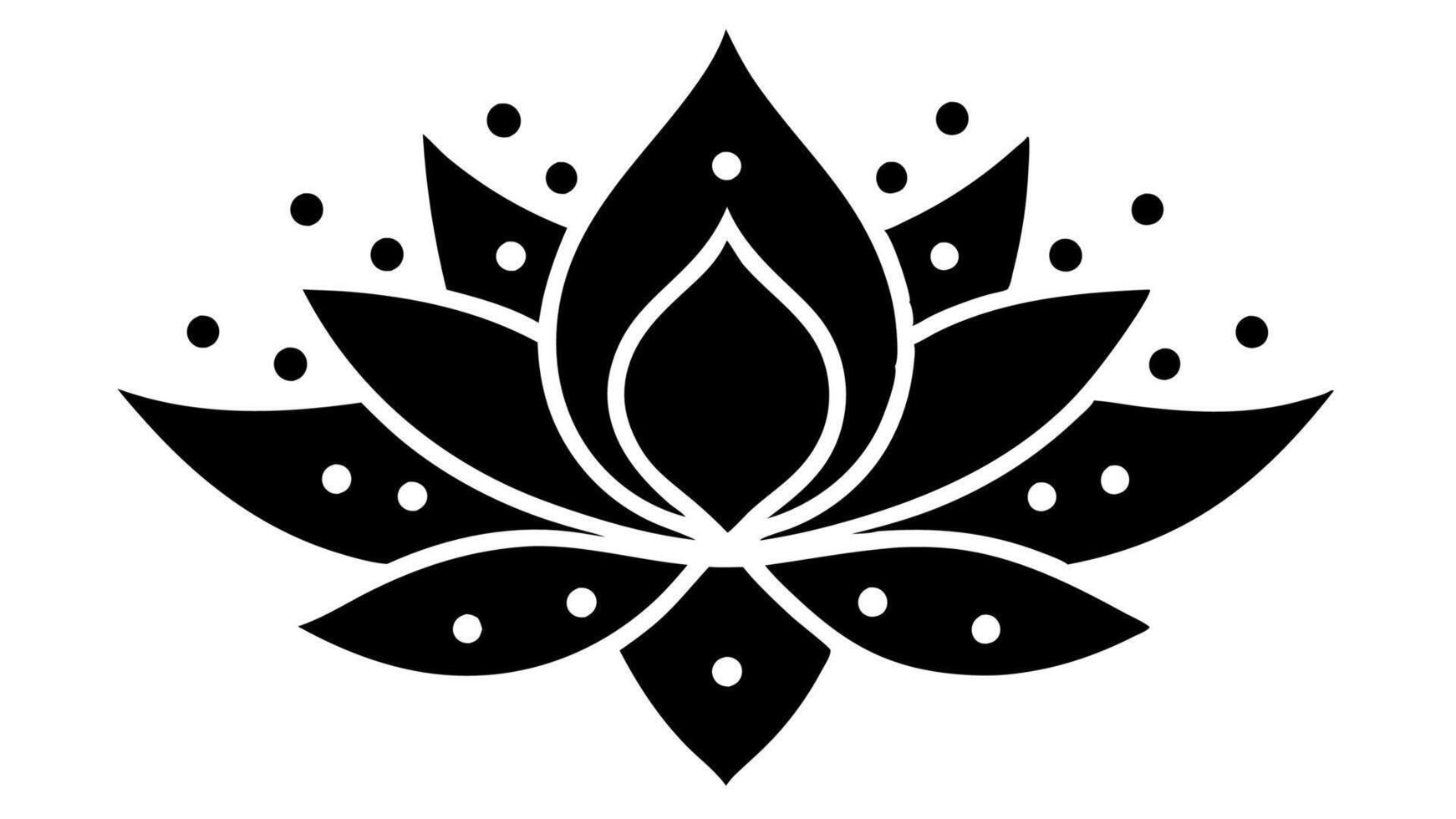Floral Ornament Silhouette Design Featuring Elegant Flower Pattern for Creative Art vector