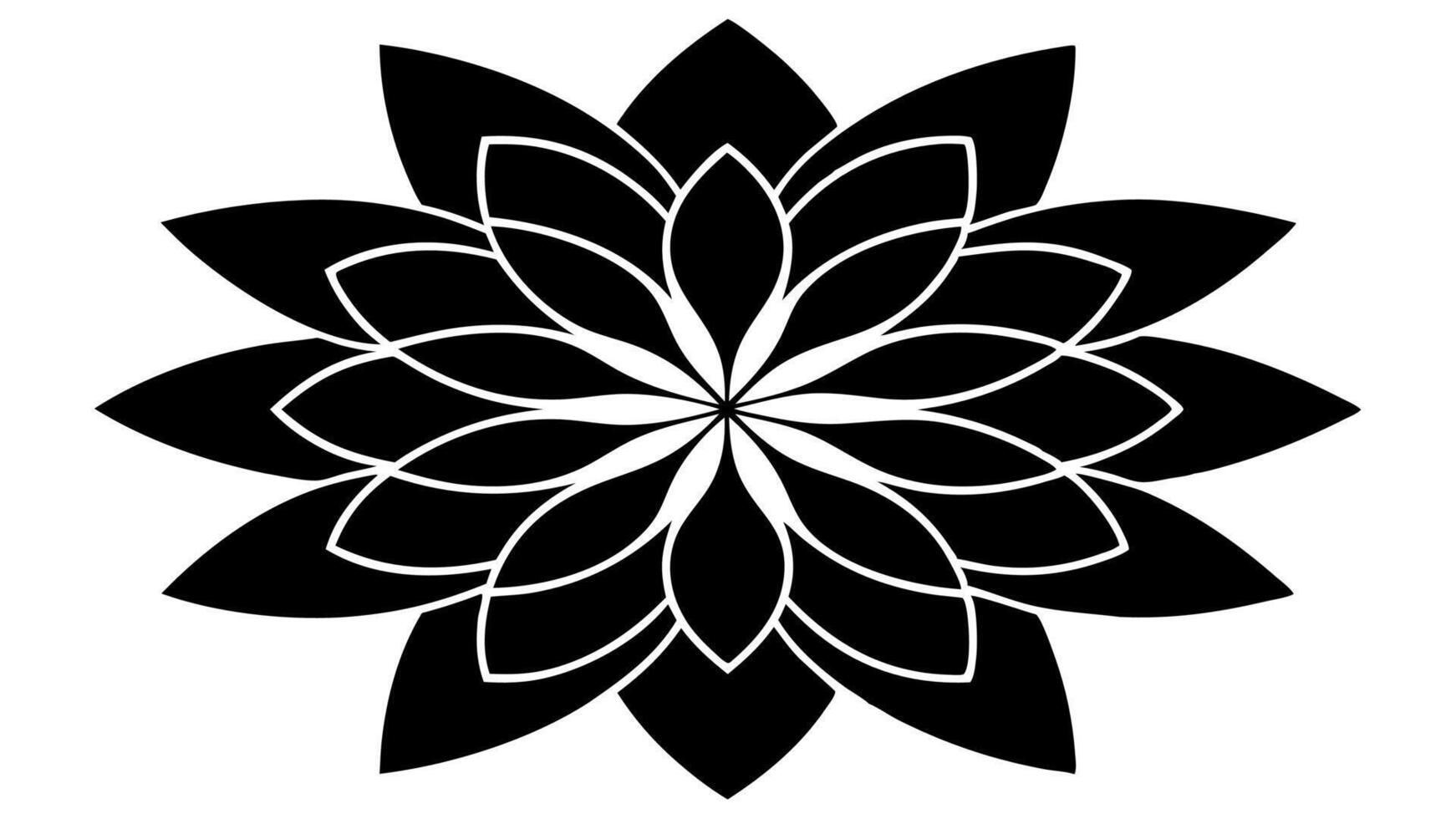 Floral Flower Ornament Silhouette Design Illustration Decorative Artistic Use vector