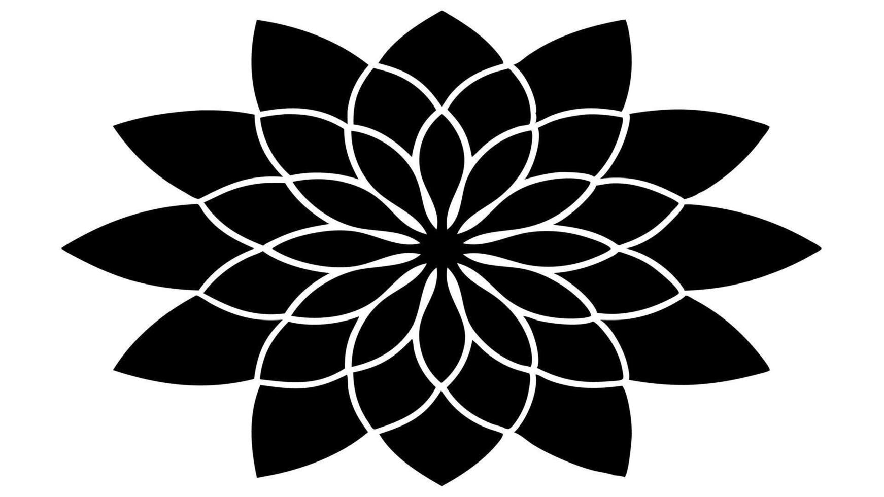 Floral Ornament Silhouette Design Featuring Elegant Flower Pattern for Art Lovers vector