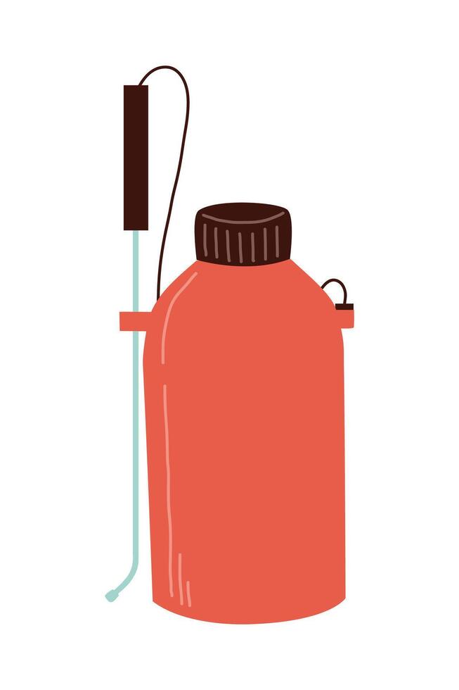Garden sprayer with a telescopic handle vector