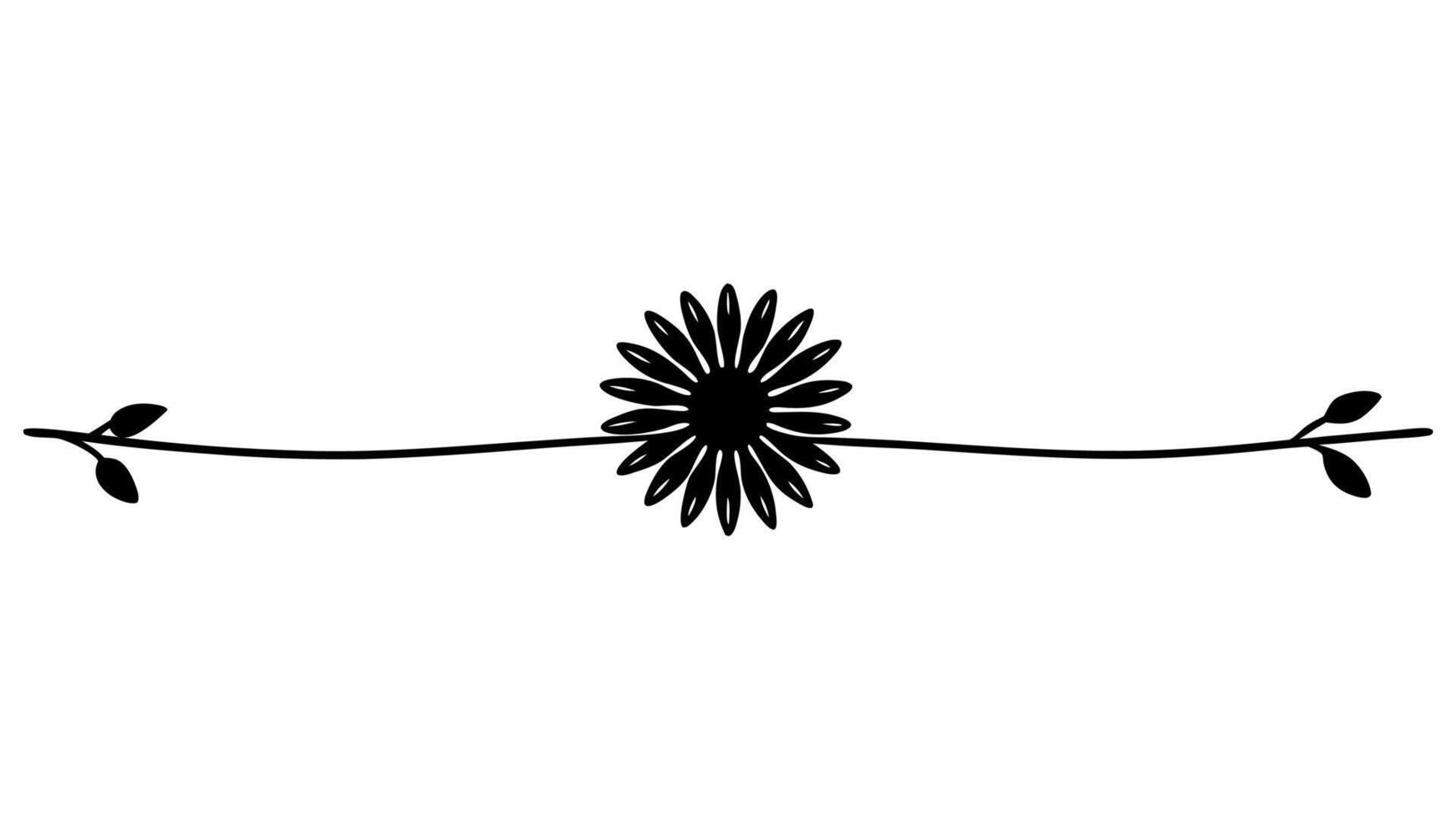 Decorative Floral Frame with Underline for Creative Projects vector
