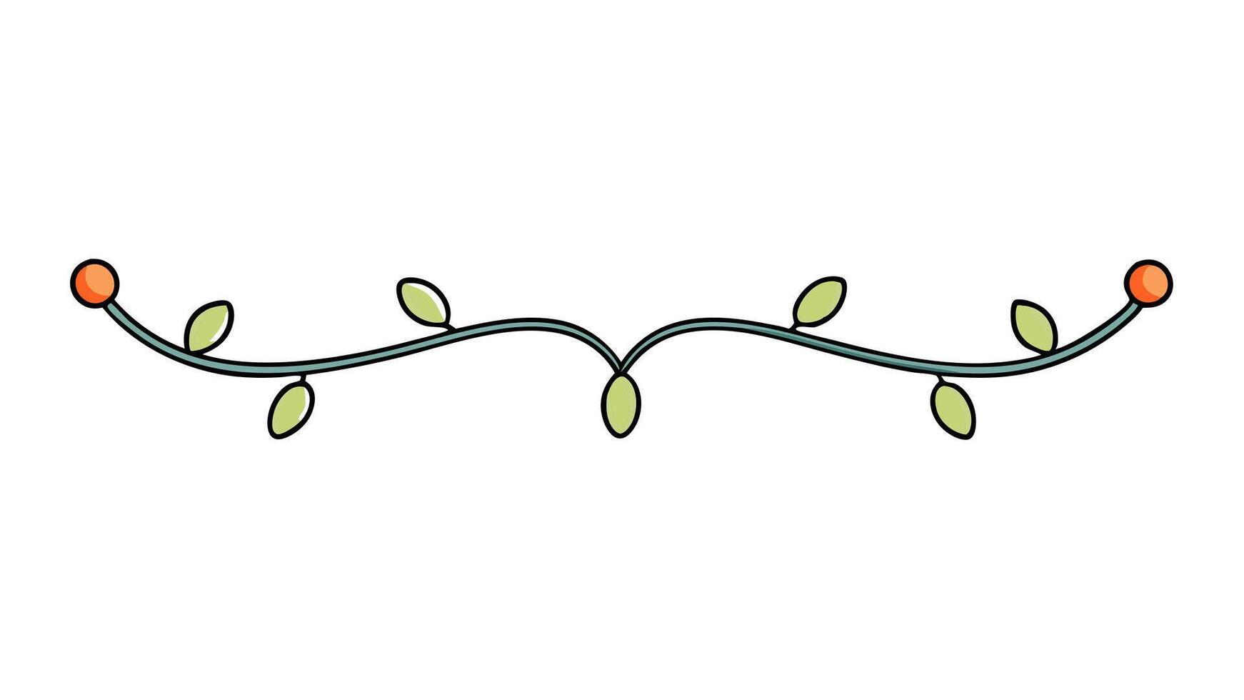 Underline Flower Ornament for Decorative Designs vector