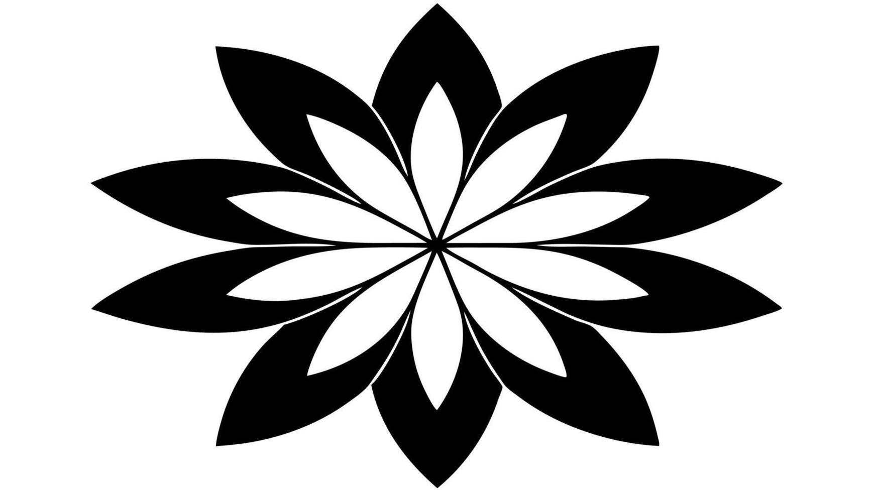 Elegant Floral Flower Ornament Silhouette Design vector