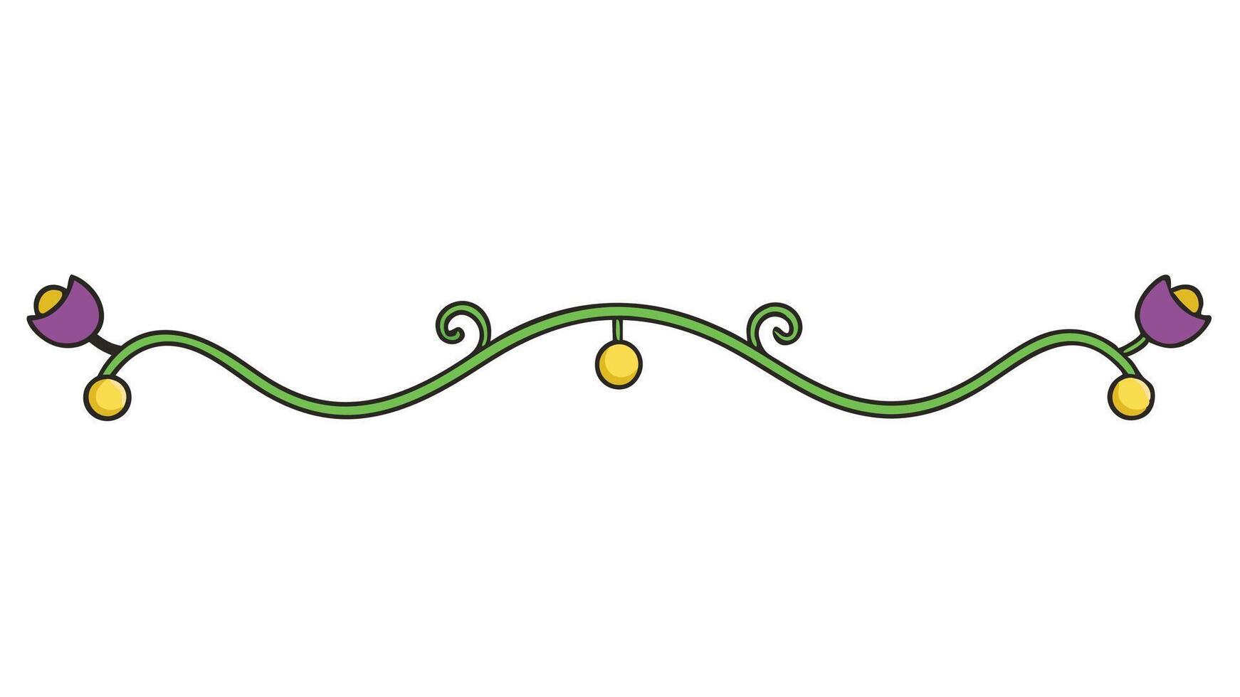 Beautiful Underline Flower Ornament Decorative Designs vector