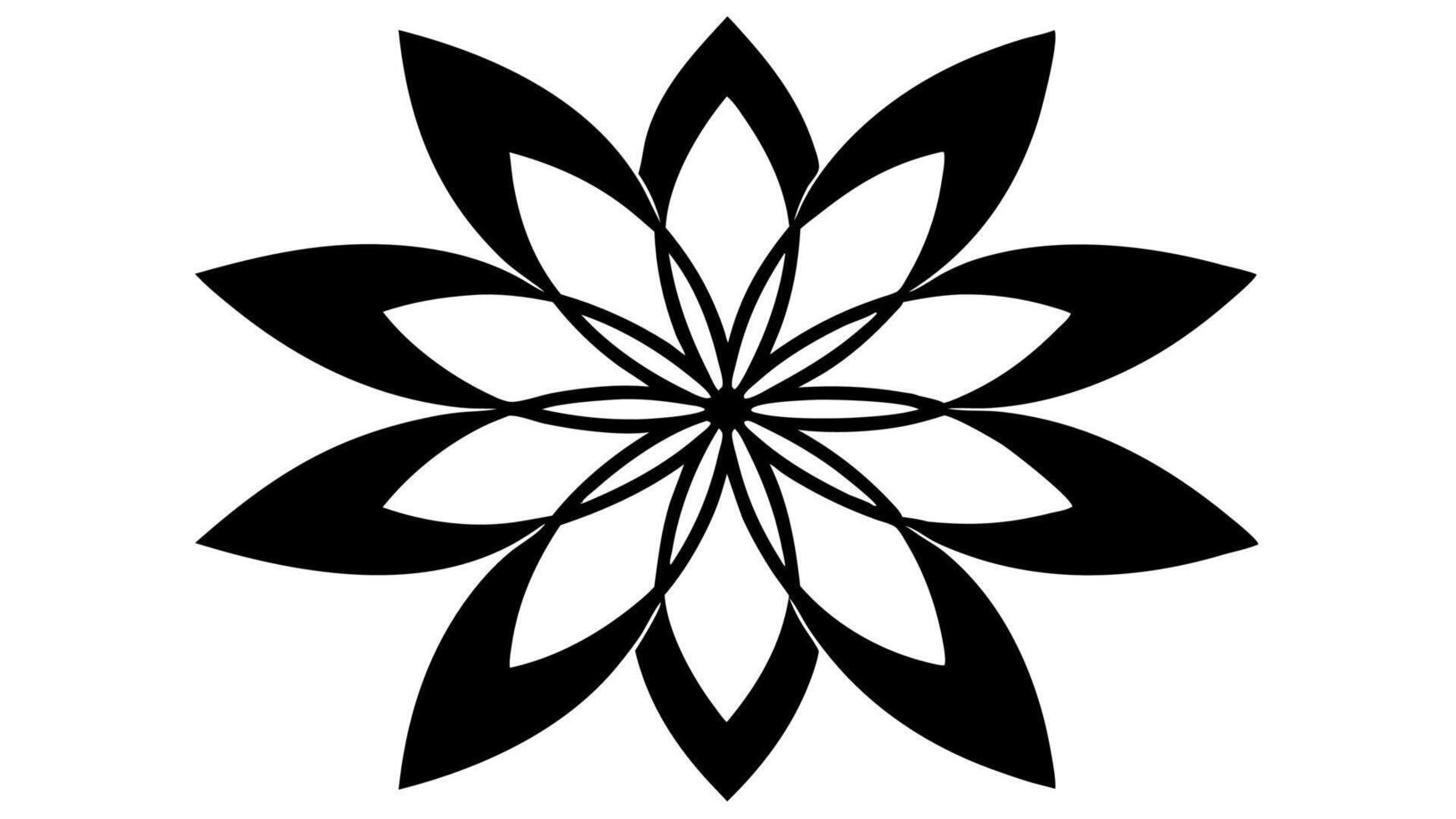 Flower Ornament Silhouette Design Illustration for Decorative and Artistic Use vector