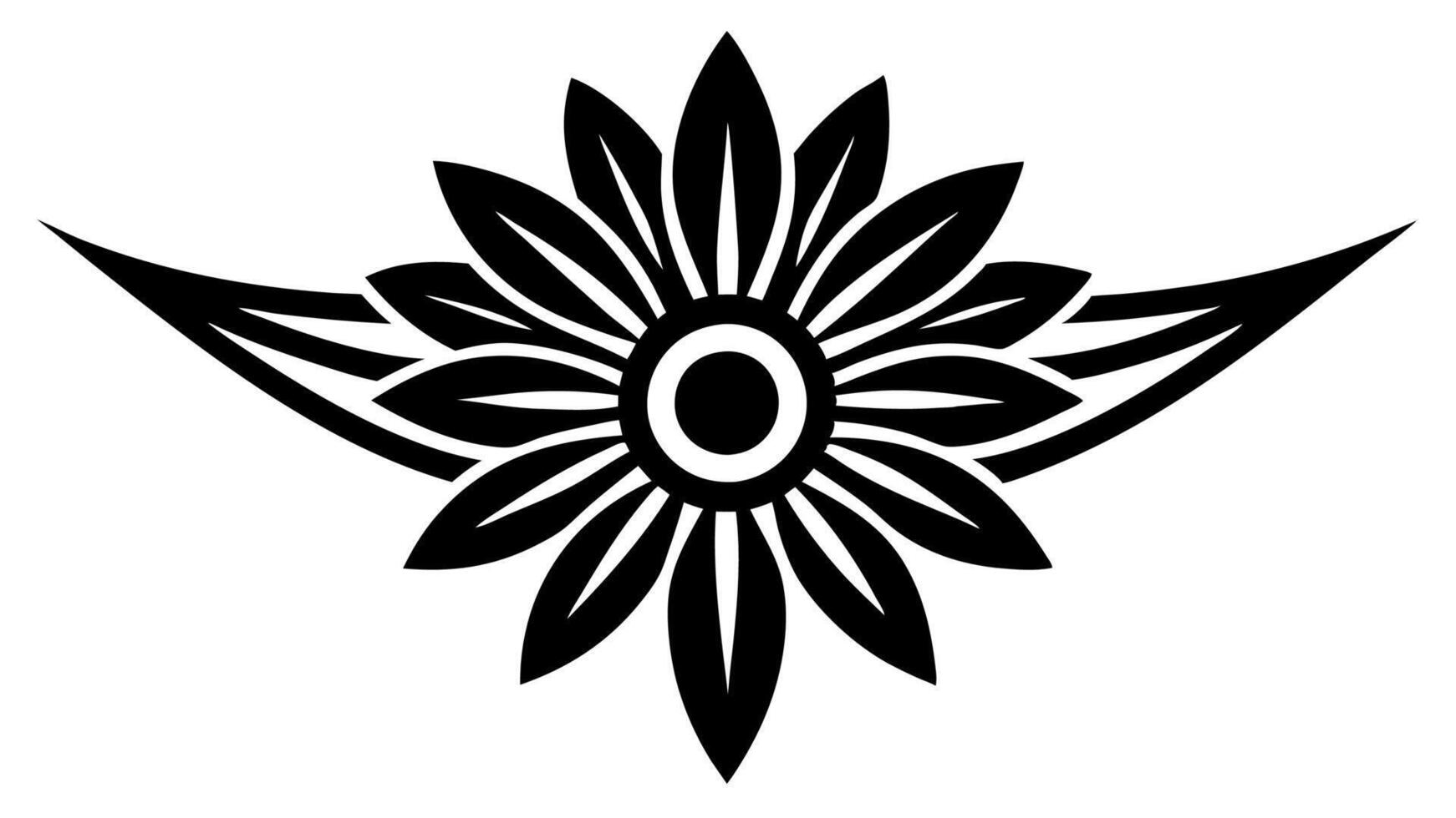 Beautiful Underline Flower Decorative Design vector