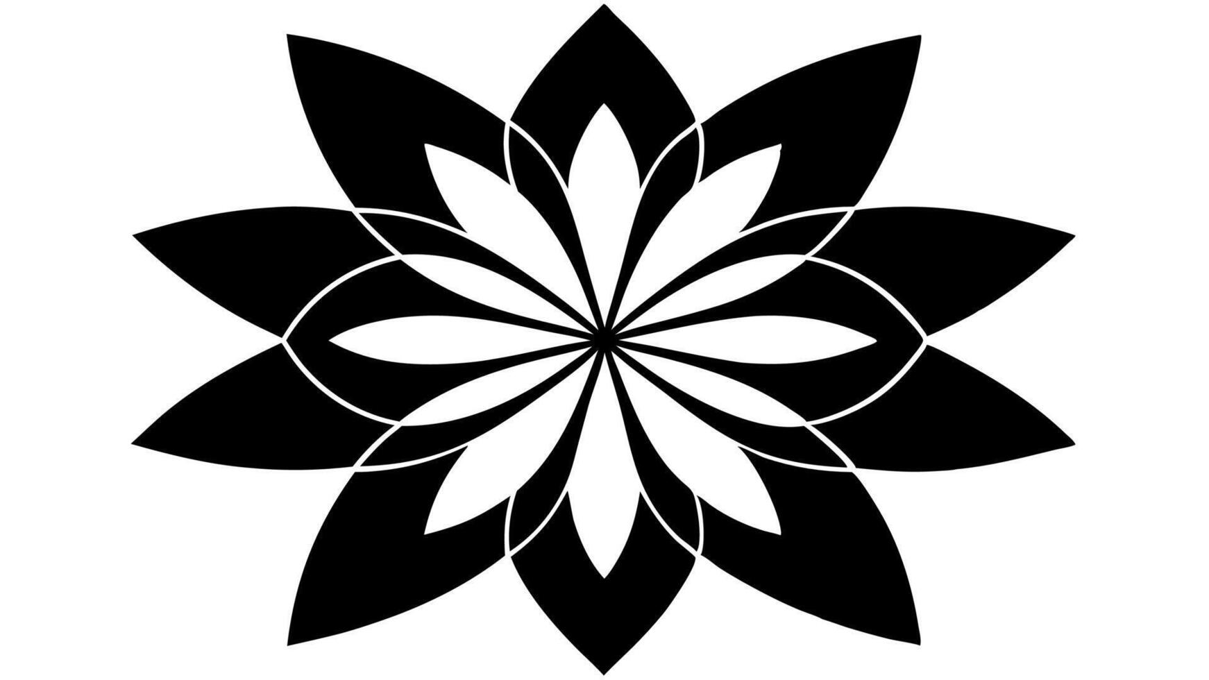 Floral Flower Ornament Silhouette Design Illustration Artistic Use vector