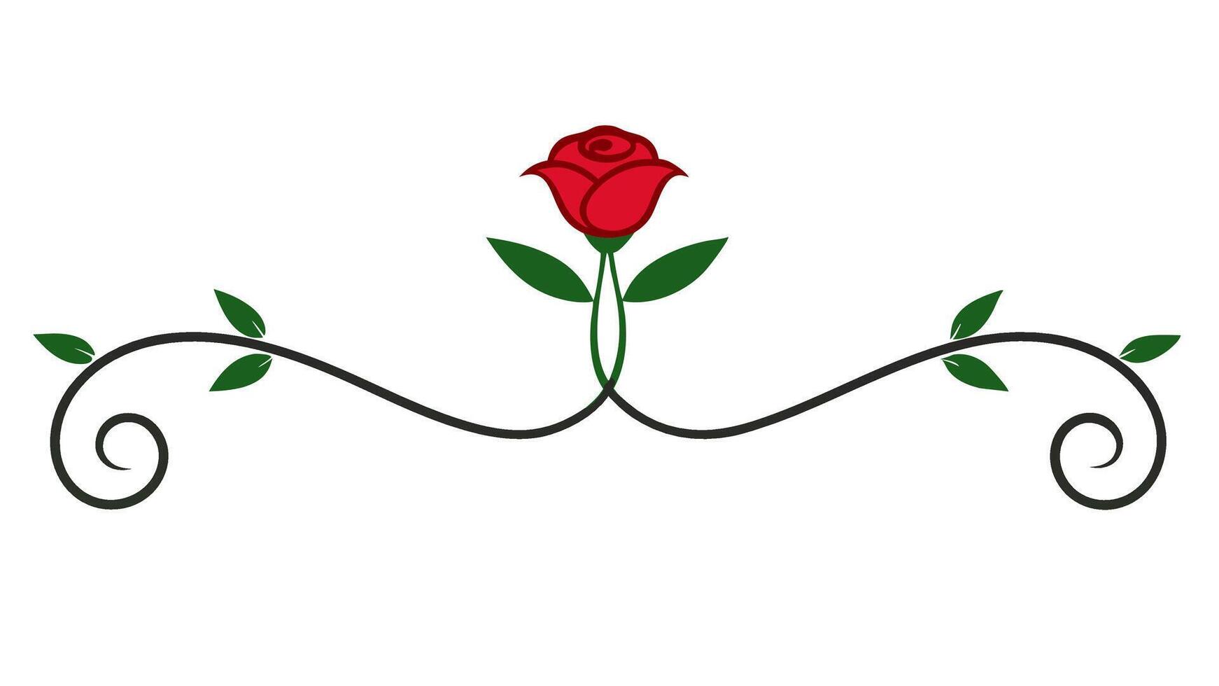 Beautiful Flower Ornament with Underline for Artistic vector