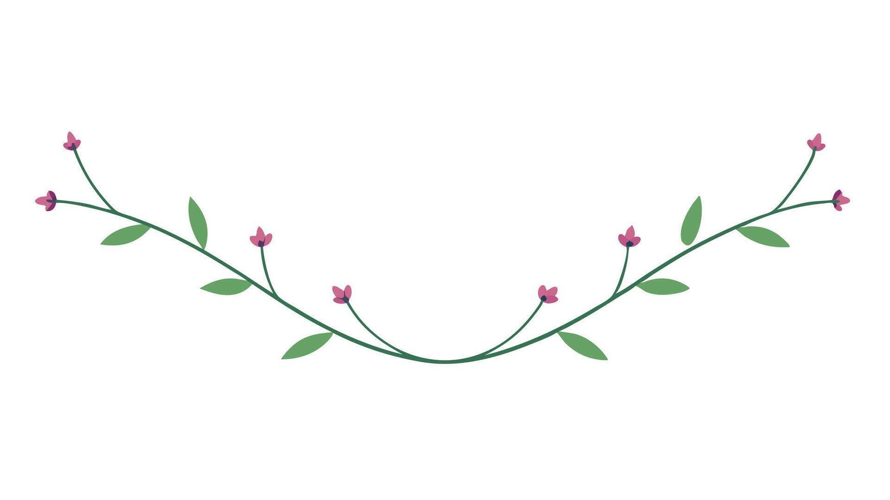 Beautiful Underline Flower Ornament for Decorative Design vector