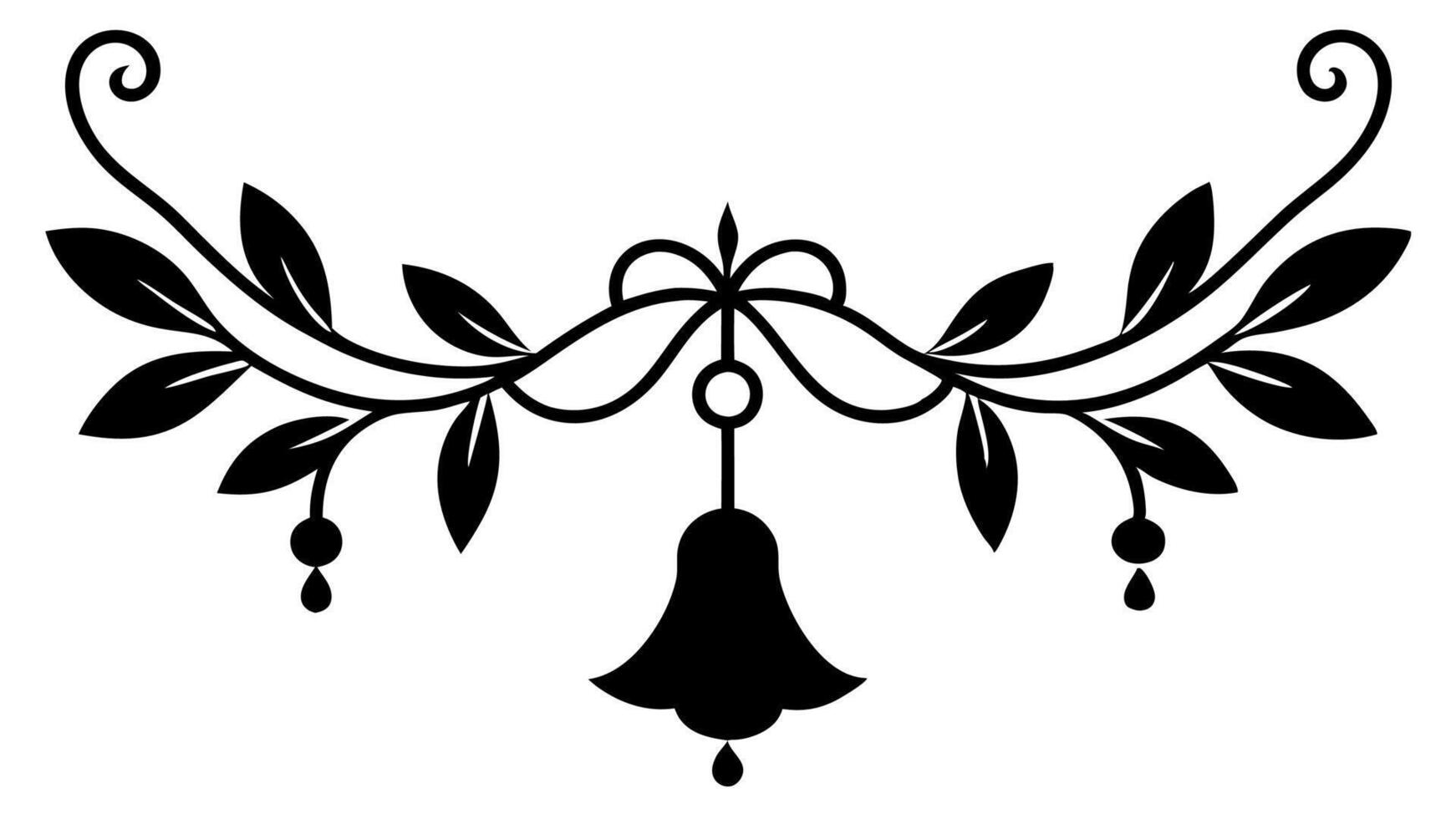 Floral Flower Silhouette Design Decorative and Artistic Use vector