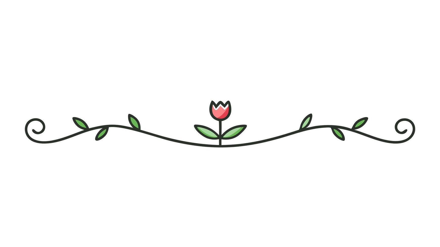 Decorative Floral Frame with Underline Creative Projects vector