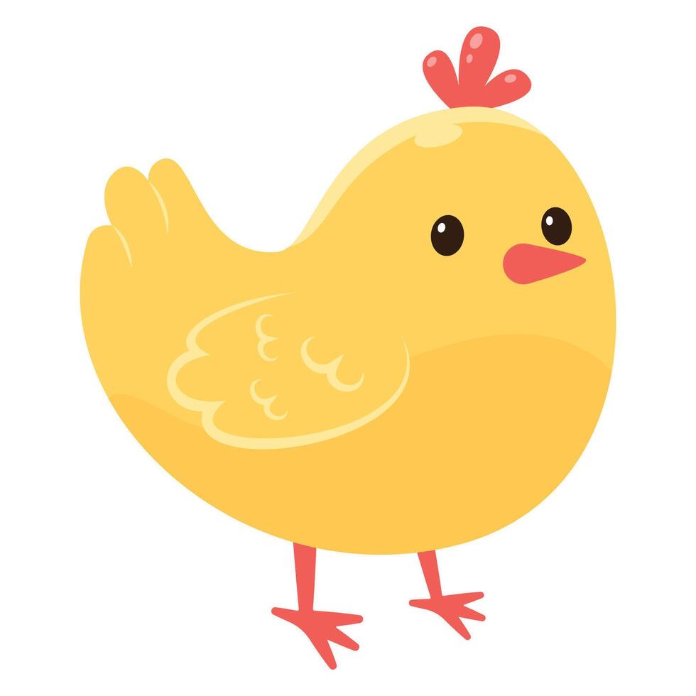 Cute chick. illustration in flat style vector