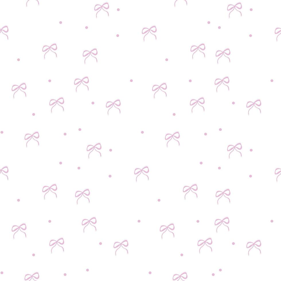 Elegant Pink Bow Seamless Pattern for Decorative Designs vector