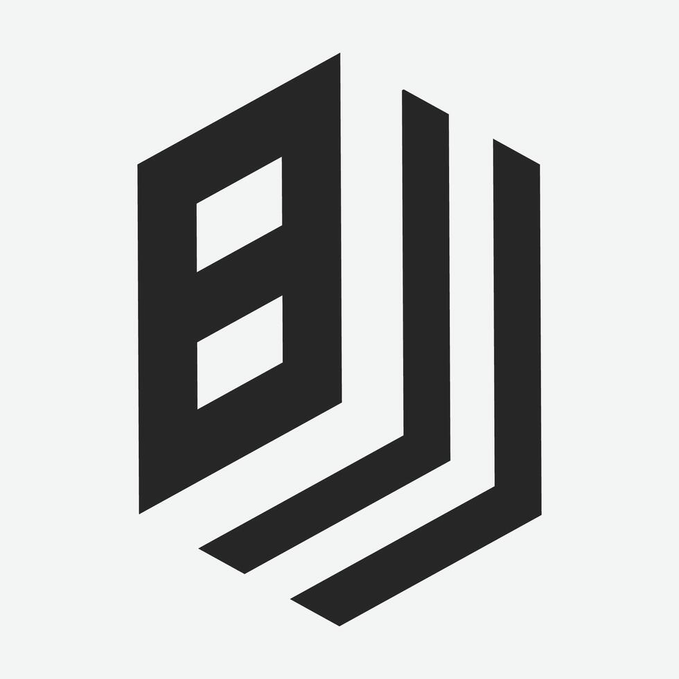 Initial letter B or 8 3d design for bookstore vector