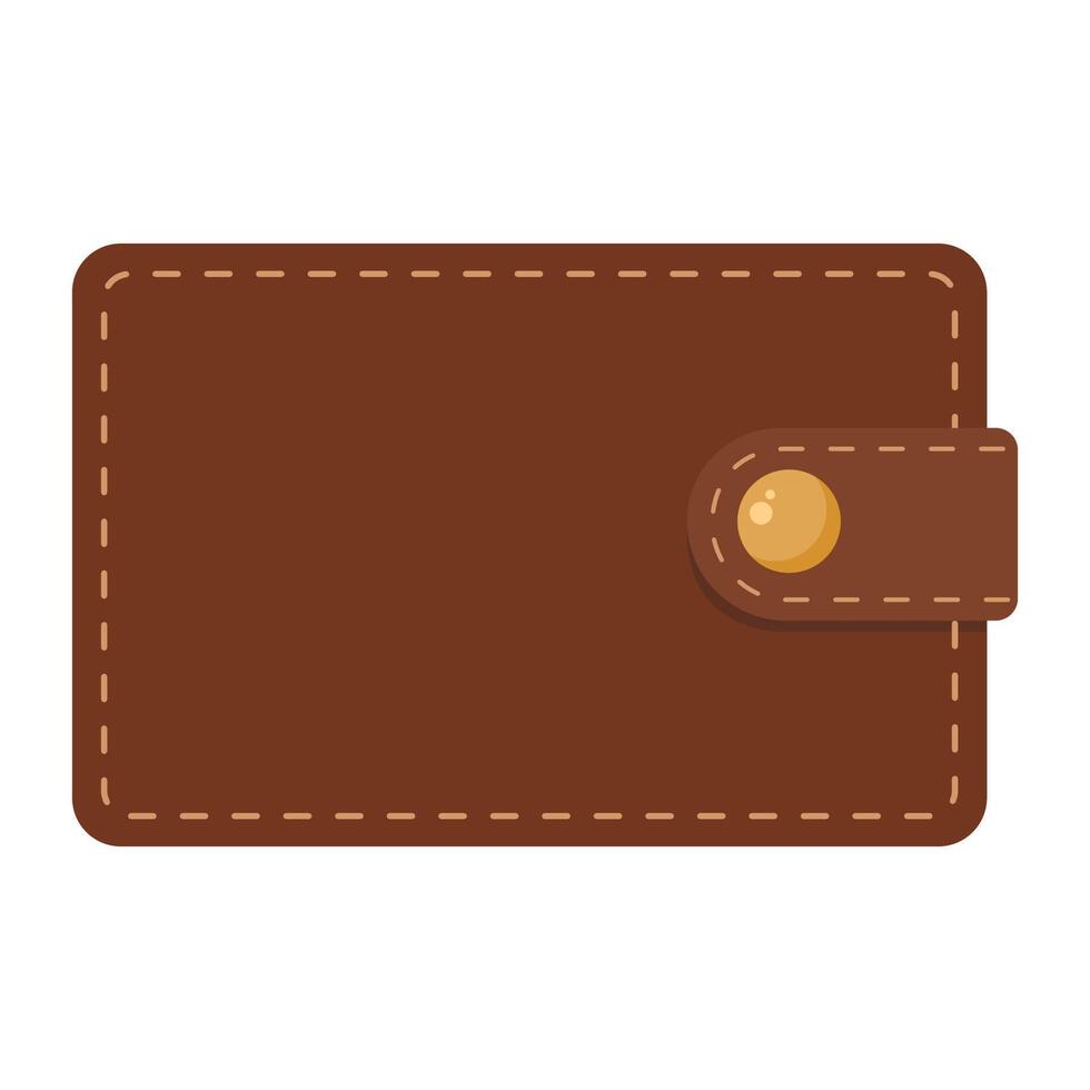isolated illustration design of a man's leather wallet vector