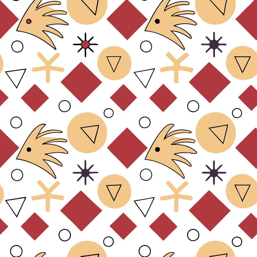 Secretary Bird Pattern-Unique Legs vector