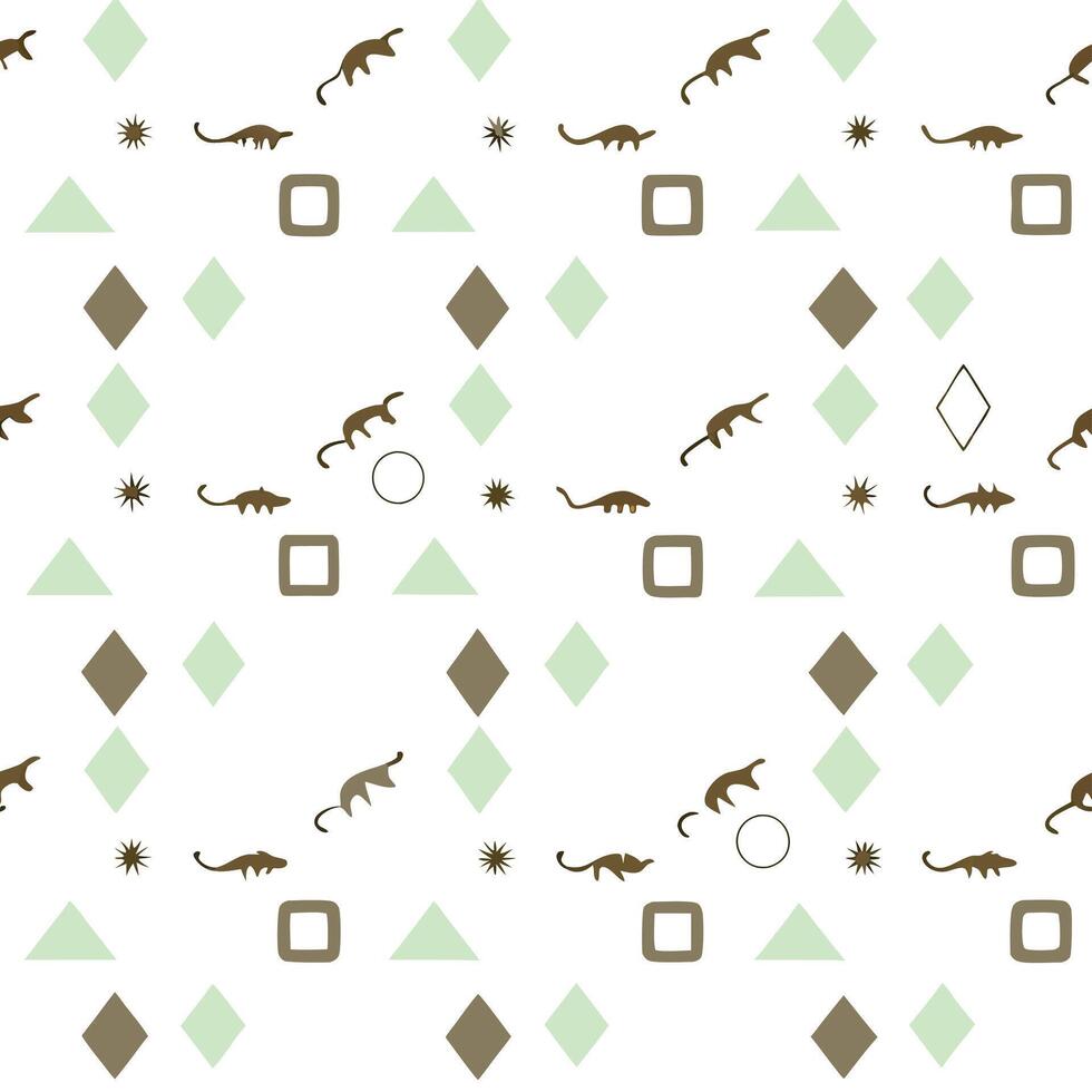 Reptile and Amphibian Pattern Mix vector