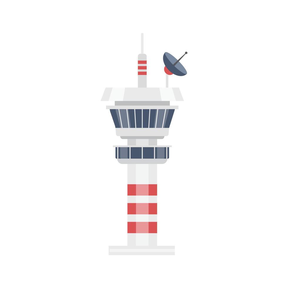 Airport tower illustration isolated on white background vector