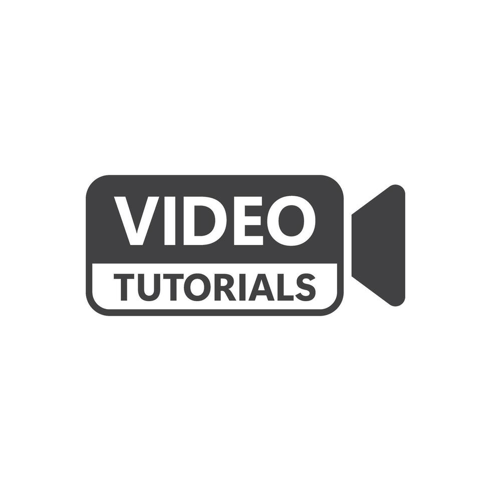 tutorials icon on white background vector