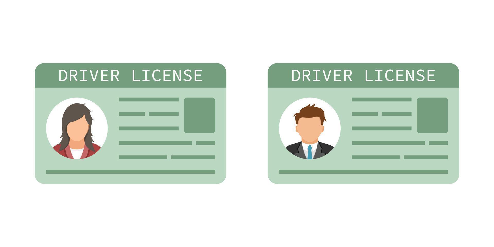 Driver license and driver license vector