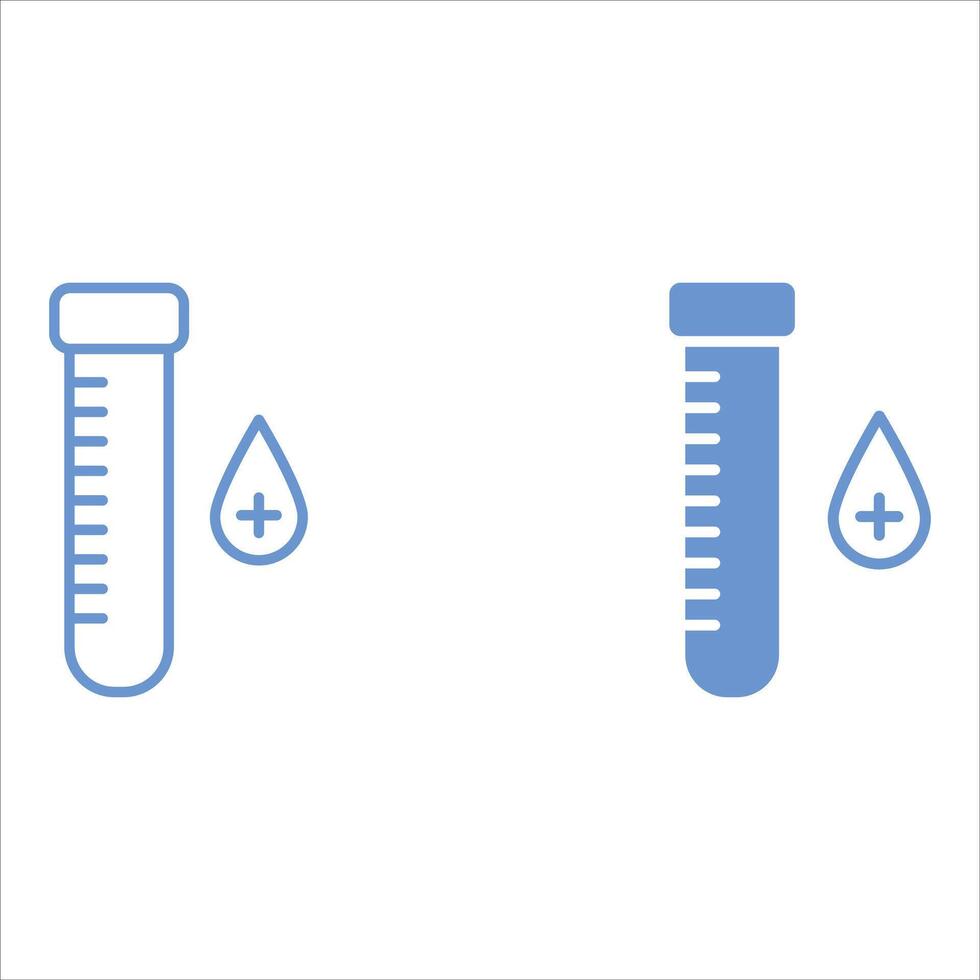 Blood test - Complete blood count CBC icon - information about white and red cells and concentration of hemoglobin and hematocrit. Isolated illustration vector
