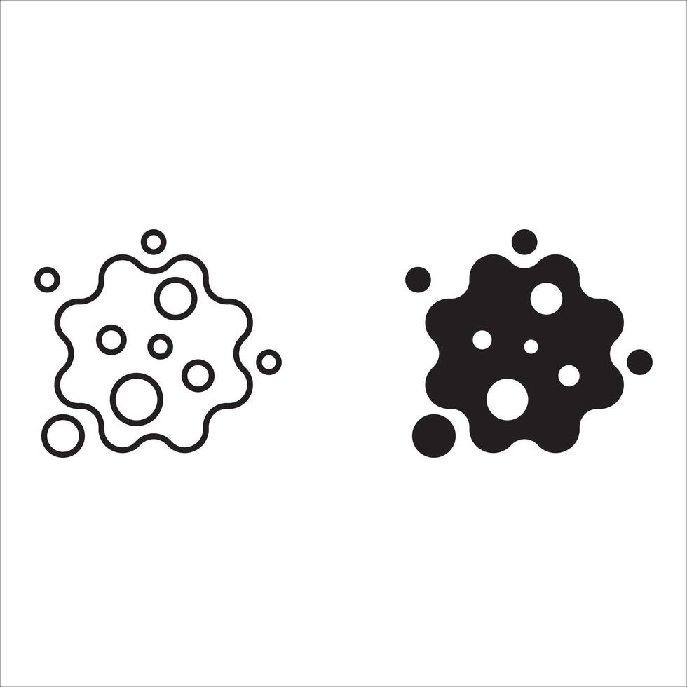 Cancer cell icon set.cancer disease illustration on white background. vector