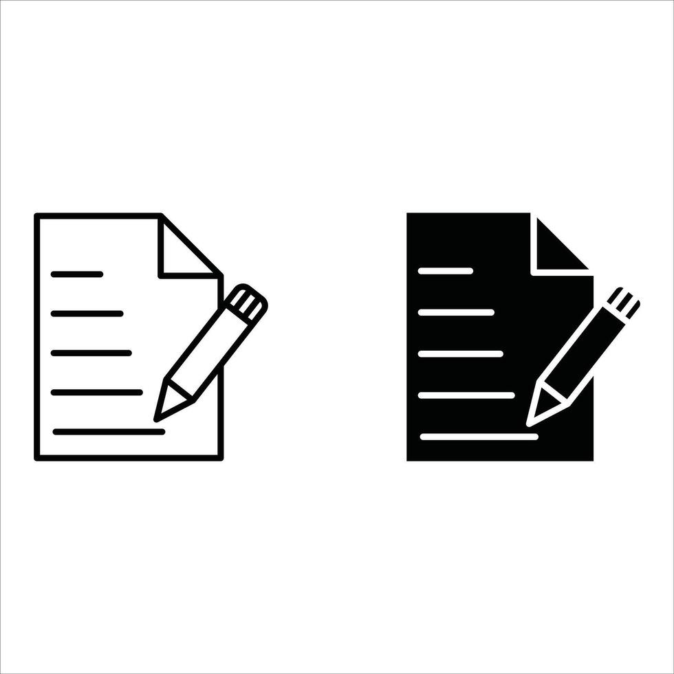 Edit file icon, note, sign up icon illustration vector