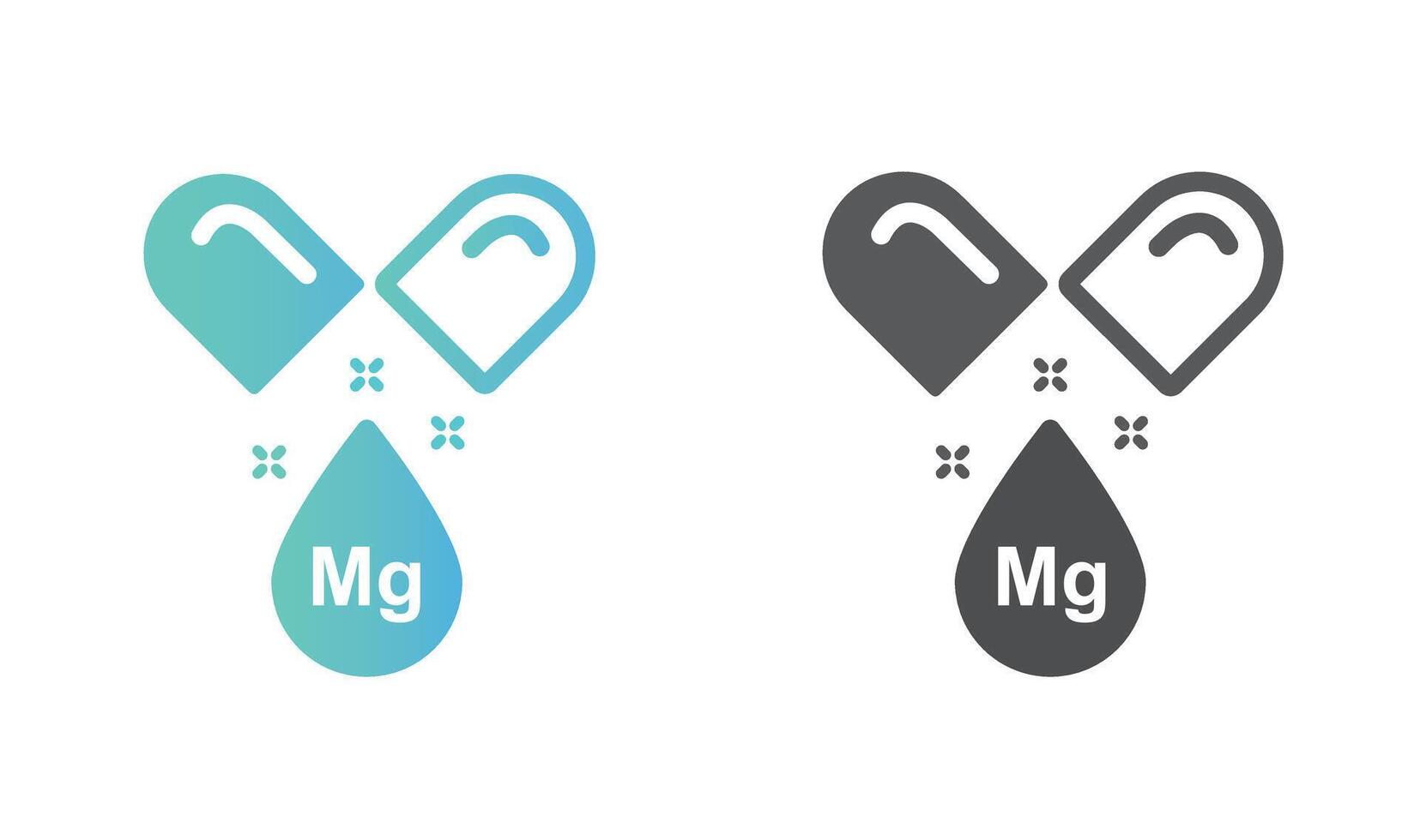 Vitamin magnesium capsule, - icon, . vector
