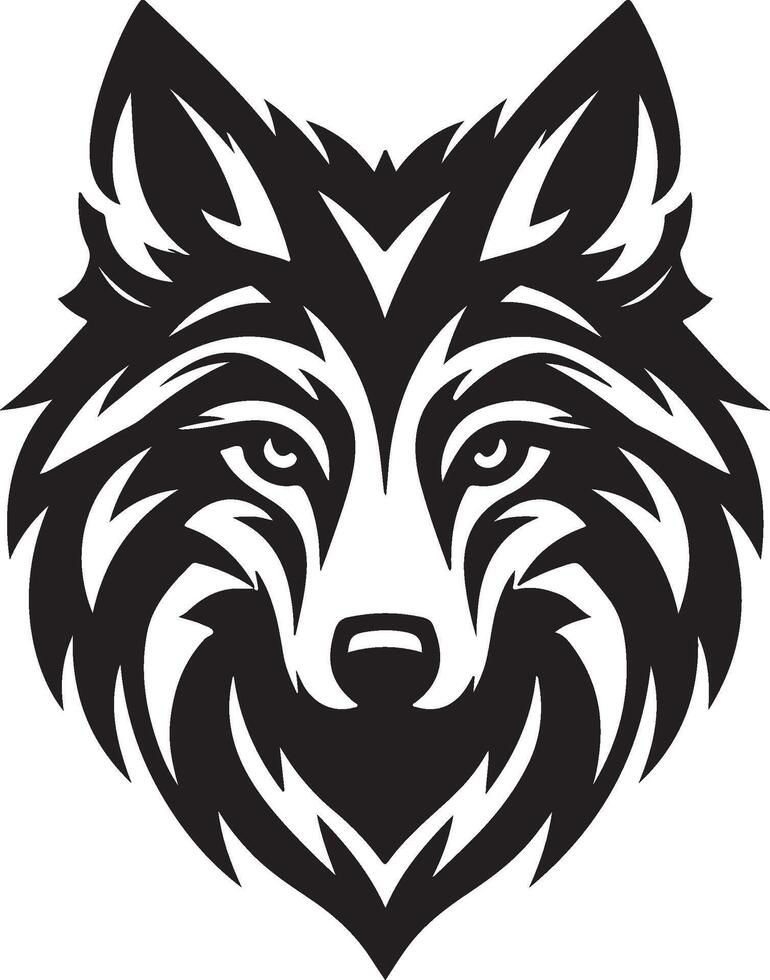 Wolf Head Illustration on White Background EPS 10 vector
