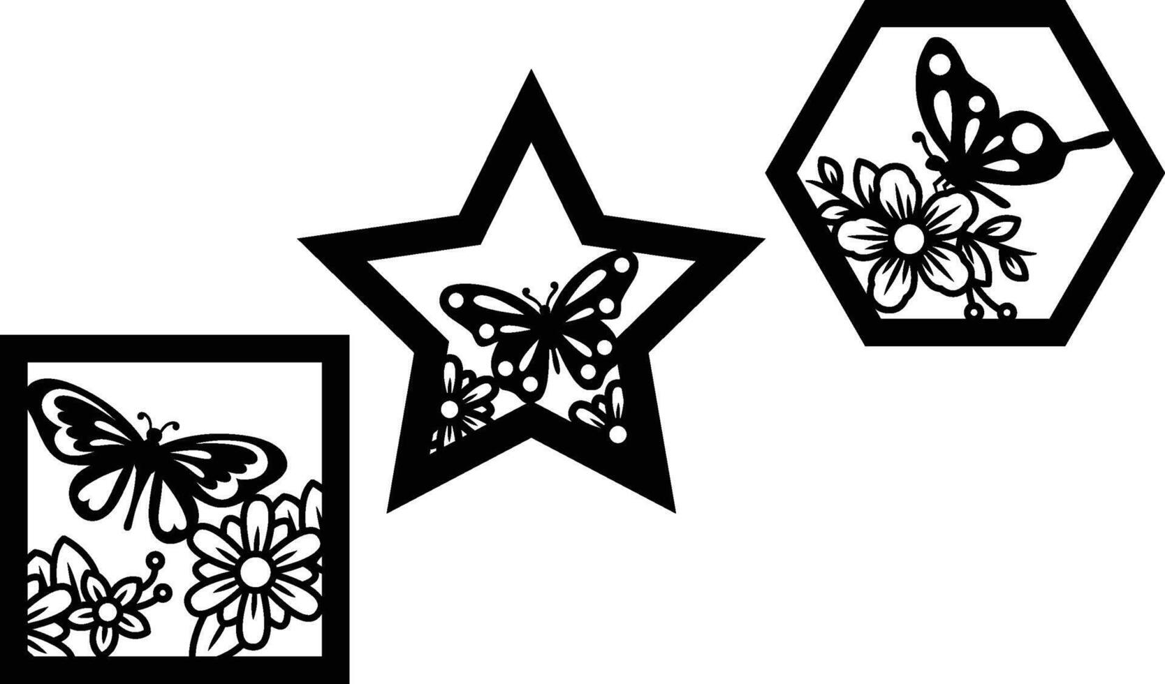 Set Of Butterfly vector
