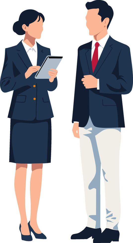 Business people in suits and ties vector