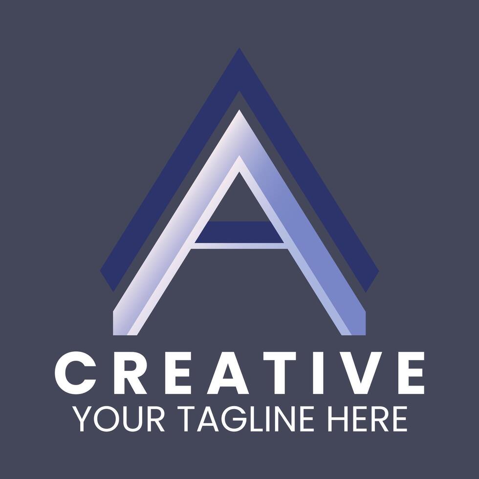 Modern Letter A Logo Design Creative Business Branding vector