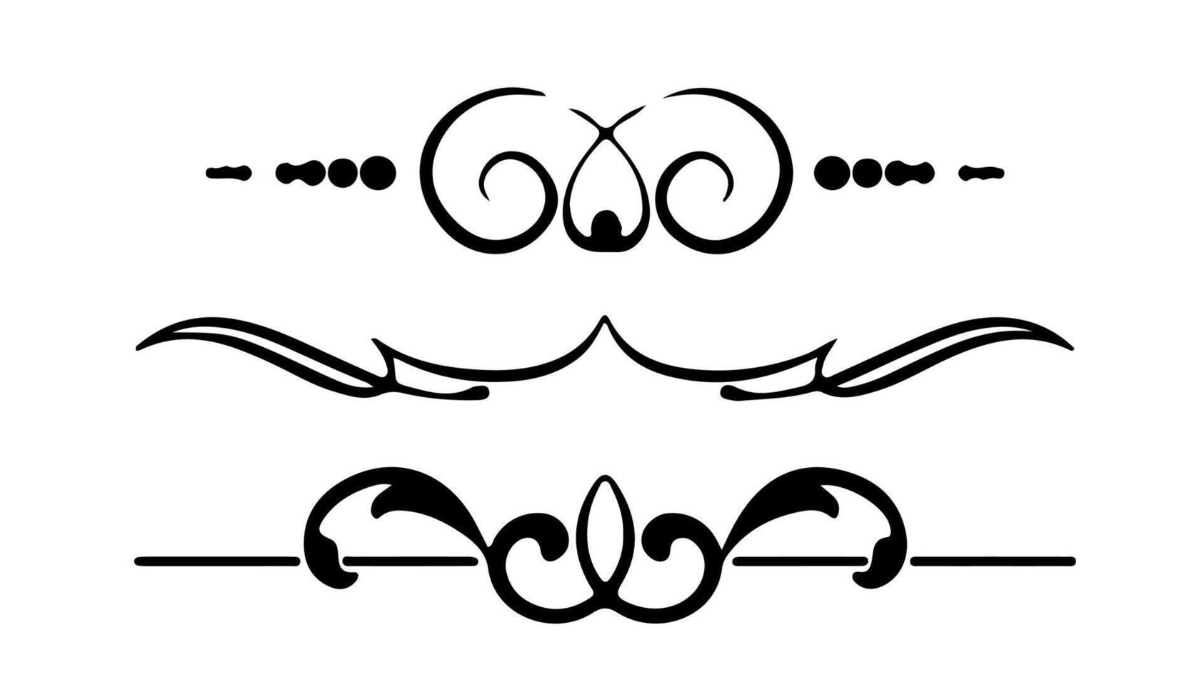 decorative art vintage frame and border on white background vector