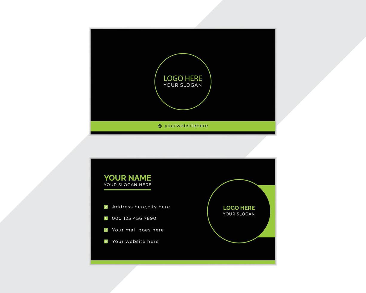 Double-sided creative business card design. vector