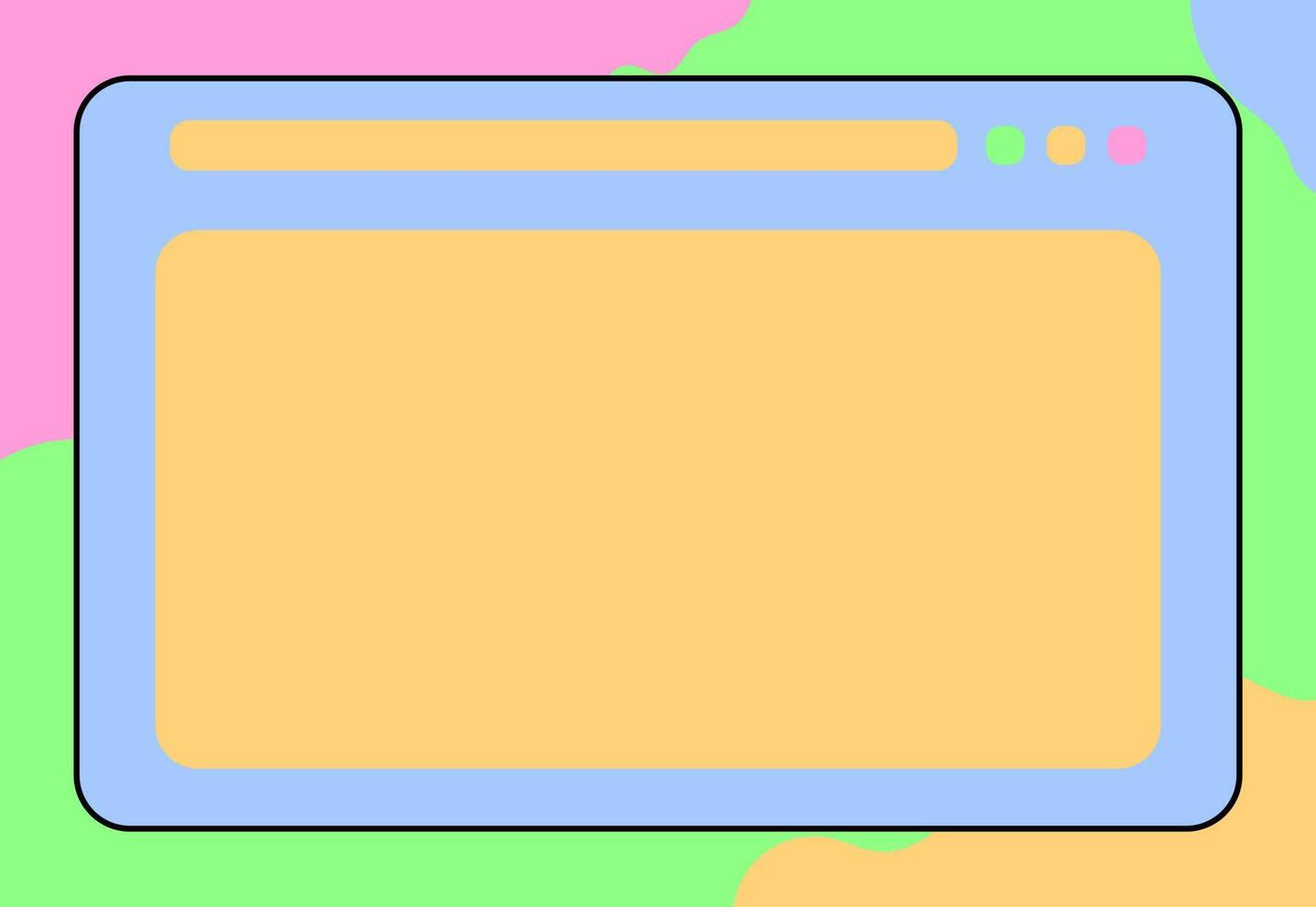 A computer screen with a colorful background vector