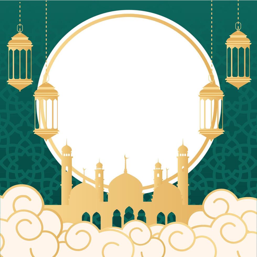 Ramadhan Art and Illustration background and free space vector