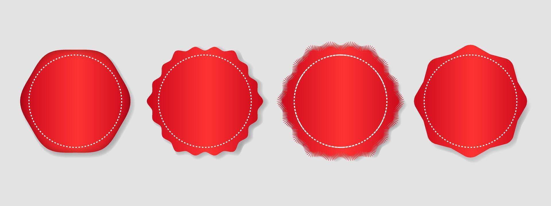 Red Premium Product Labels.Featuring high-quality, guaranteed, and original product badges. illustration vector