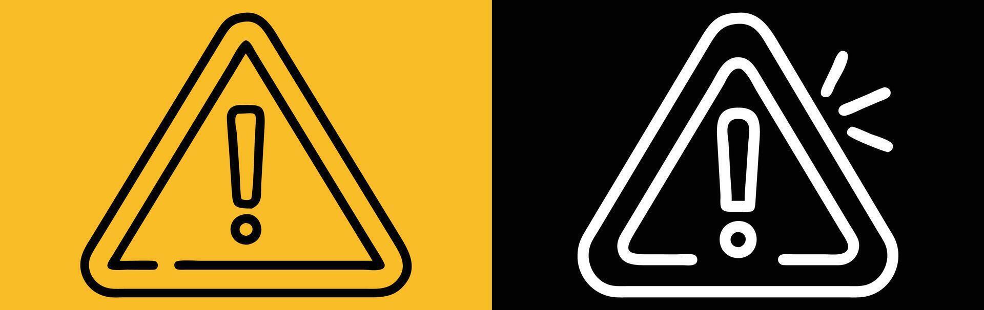 Monochrome Cosmonaut Warning Sign With Exclamation Point General Safety Alert Icon Illustration On Isolated White Background vector