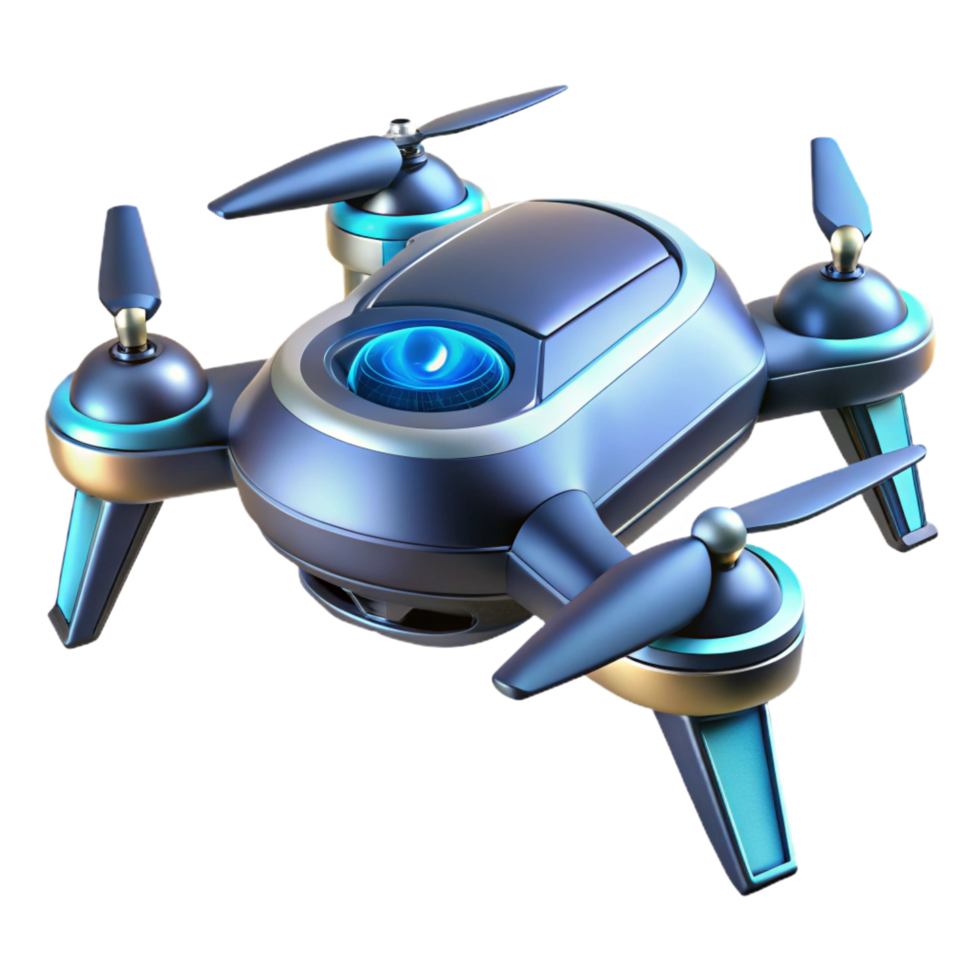 elegant rustic Futuristic Drone 3D Render high resolution png