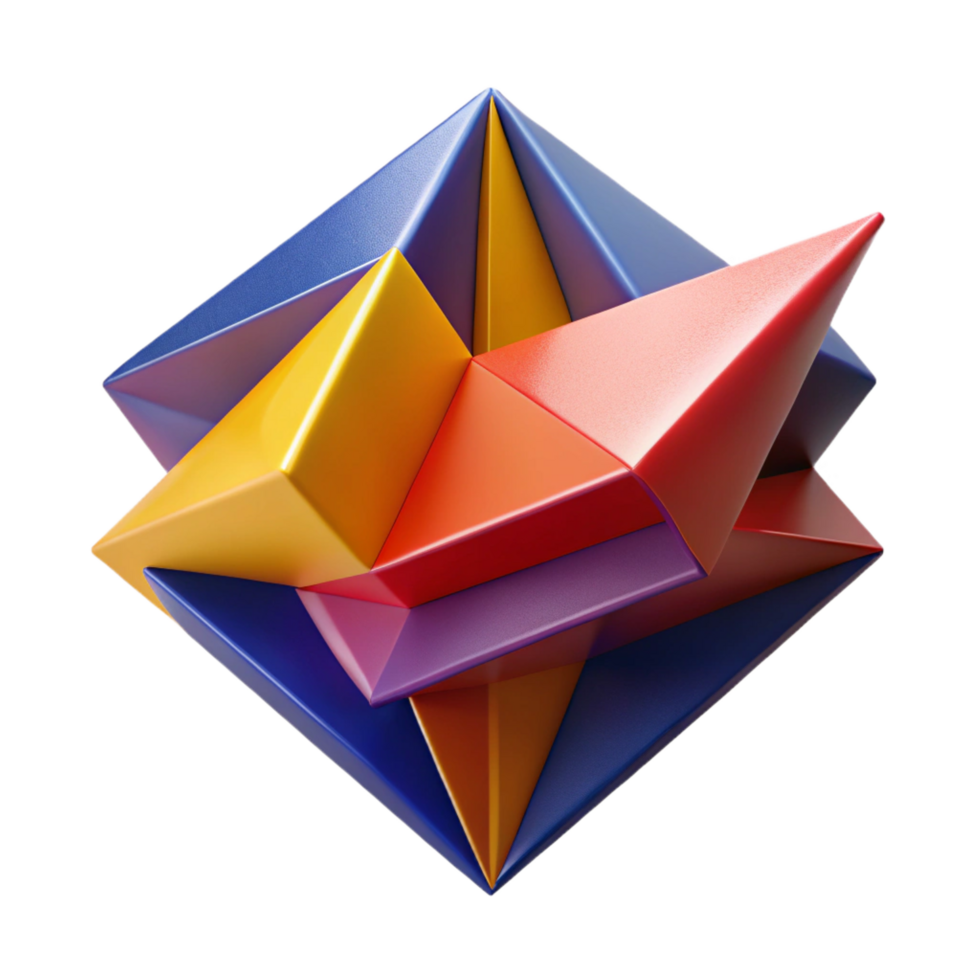 wonderful abstract Abstract 3D Colorful Geometric Shapes genuine png