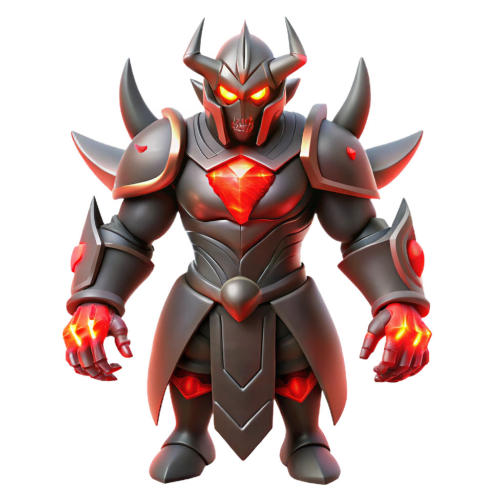 magnificent minimalist Dark Knight 3D Render 4K png