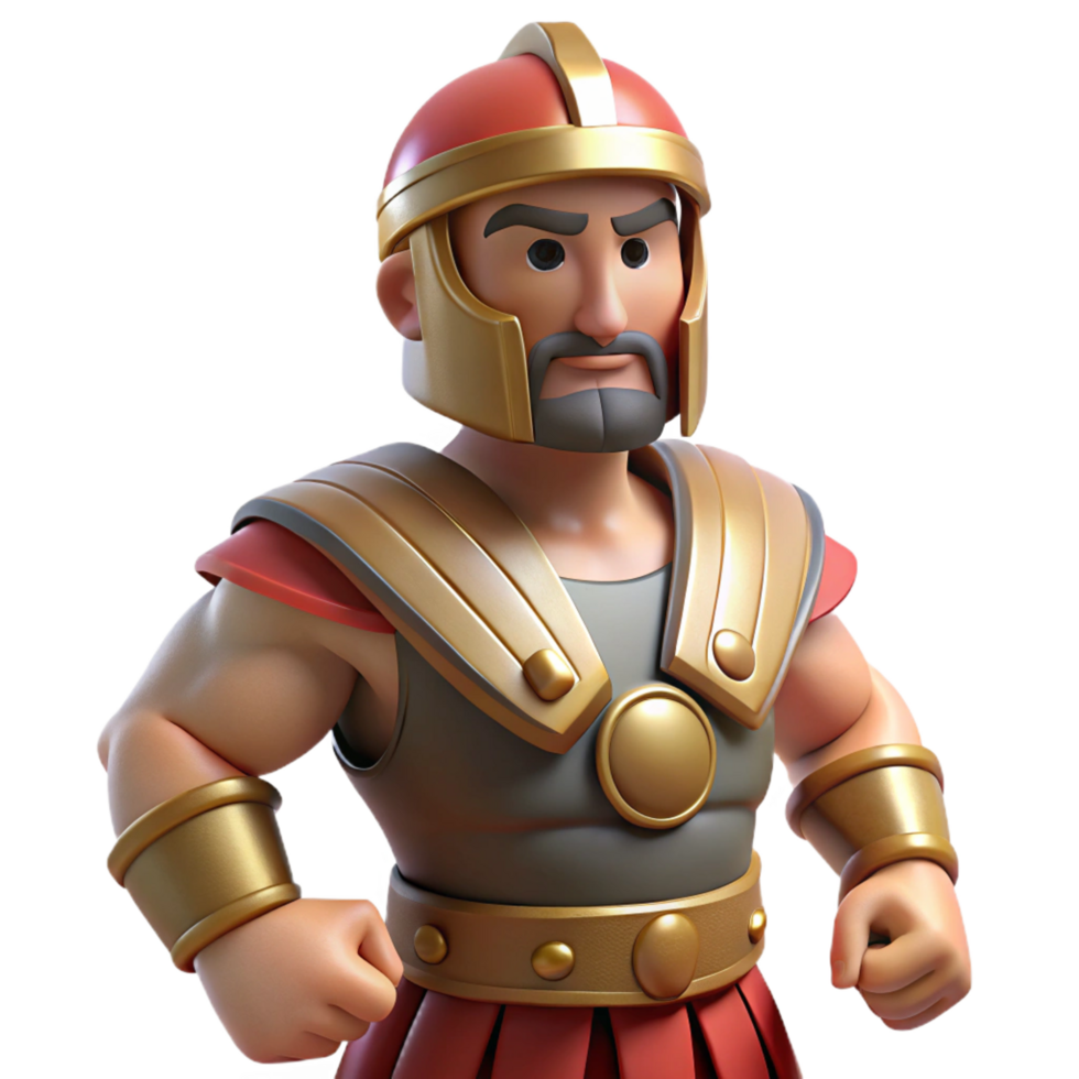 impressive rustic 3D Roman Centurion Illustration authentic png